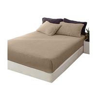 Lions Teddy Fleece Fitted Sheet King Size - Premium Super Soft Teddy Bear Sherpa Fleece Bed Sheets, Extra Deep, Warm and Cosy, Anti-Allergy, 100% Polyester, Mink