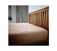 Lions Teddy Fleece Single Fitted Sheet - Thermal Warm Winter Bedding, Sherpa 25cm Deep Fitted Bed Sheets, 100% Polyester, Bedroom Accessories, 152x203cm, Mink