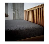 Lions Teddy Fleece Single Fitted Sheet - Thermal Warm Winter Bedding, Sherpa 25cm Deep Fitted Bed Sheets, 100% Polyester, Bedroom Accessories, 91 x 193 cm, Charcoal