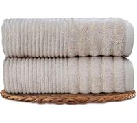 Lions Towels - 2 Piece Hand Towels 50x80cm, Premium 100% Cotton Quick Dry Extra Large Bathroom Towel Set for Spa Gym Home - Highly Absorbent Soft Feel, Hotel Quality, Natural