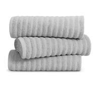 Lions Towels - Premium Hand Towels 3 Pack - 50x90cm - 100% Egyptian Cotton, Ultra Soft and Highly Absorbent, Hotel Quality Large Hand Towel for Bathroom, Grey Silver