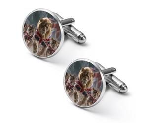 Lions Under The British Flag Fashion Men's Cufflinks 1.7cm