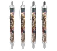 Lions Under The British Flag Smooth Retractable Ballpoint Pens 4 PCS