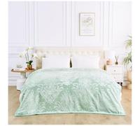 Lions Weighted Blanket King Size - 4KG Fleece Warm Blanket, Ultra Soft Thick Bed Heavy Throws for adults, Stress-Anxiety Relief, Embossed Damask Pattern - (200x240 cm) - Sage Green