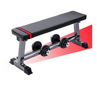 Lions Weights Bench with Dumbbell Rack, Weight Training Bodybuilding Chest Exercise Bicep Press up Abs Sit up Full Body Workout Fitness Flat Bench