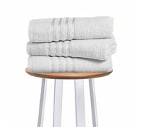 Lions White Towels - Premium Bath Sheets 3 Pack 90x150cm - 100% Egyptian Cotton, Ultra Soft Highly Water Absorbent, Extra Large Thick Fluffy Bath Towel for Home Bathroom Kitchen