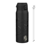 British & Irish Lions Rugby Shadow Crest Sports Thermal Water Bottle with Removable Straw, 750ml/24oz, Leak Proof Insulated Drinking Bottle, Easy to Open, Secure Lock, Dishwasher Safe