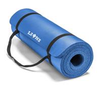 Lions Yoga Mat 10mm Thick NBR Foam NonSlip Exercise With Carrying Strap Eco