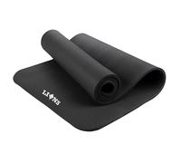Lions Yoga Mat 10mm Thick - Premium NBR Foam Anti Slip Exercise Mat with Carry Strap, Eco Friendly workout Yoga matt for Men Women, Home Gym Exercise, 180x60cm (Black)