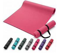 Lions Yoga Mat with Carry Straps - Premium Eco Friendly Exercise Mat 6mm Thick 181 x 61 x 0.6 cm, ideal for Gymnastic Stretching Gym Pilates Travel Home, Non Slip Workout Mat Men womens Pink