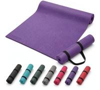 Lions Yoga Mat with Carry Straps - Premium Eco Friendly Exercise Mat 6mm Thick 181 x 61 x 0.6 cm, ideal for Gymnastic Stretching Gym Pilates Travel Home, Non Slip Workout Mat Men womens (Purple)