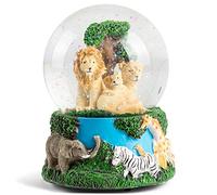 Lions Zebras Elephants and Giraffes Music Water Globe Plays Tune Circle of Life