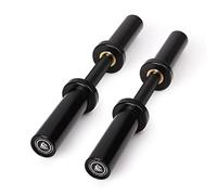 LIONSCOOL 16"/20” Loadable Dumbbells Pairs in Commercial Grade, Heavy Duty Olympic Dumbbell Bar/Handle for Strength Training, Bonus 4 Clamps (Black E-coating, 20 INCH)