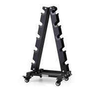 LIONSCOOL Dumbbell Rack Stand, 3/4/5/6 Tier A-Frame, Heavy Duty Dumbbell Holder, Portable Weight Rack for Home Gym (Stand Only) (Large 5-Tier)