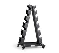 LIONSCOOL Dumbbell Rack Stand, 3/4/5/6 Tier A-Frame, Heavy Duty Dumbbell Holder, Portable Weight Rack for Home Gym (Stand Only) (Medium 5-Tier)