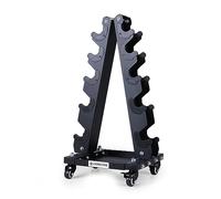 LIONSCOOL Dumbbell Rack Stand, 3/4/5/6 Tier A-Frame, Heavy Duty Dumbbell Holder, Portable Weight Rack for Home Gym (Stand Only) (5-Tier,90KG Load)