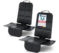 LIONSTRONG® Car Seat Protector for Child Seat [ISOFIX compatible]- Seat Cover for Infant Seat waterproof - Carseat Seat Protectors Baby - Car Seat Mat Dirt resistant - black 2 pieces