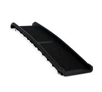 lionto Car Ramp for Dogs up to 90 kg, Solid Dog Ramp for Boot Sills, 156 x 40 cm, Foldable and Robust Dog Stairs with Non-Slip Surface, Joint-friendly Animal Ramp, Black