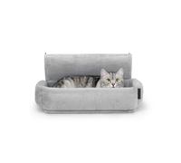 lionto Cat heating lounger with cuddly plush cover, warm cat bed for hanging ...