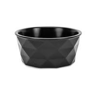 lionto Ceramic Feeding Bowl with Non-Slip Silicone Base, 1100 ml, Dog Bowl Made of Robust & Odourless Material, Easy to Clean, Ergonomic Design, Water Bowl for Dogs and Cats, Black
