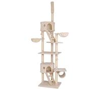 lionto dibea Cat Tree Activity Centre High Ceiling Scratching Post, 240 to 260 cm, Beige