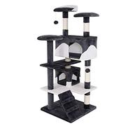 lionto dibea Cat Tree Activity Centre Scratching Post, 130 cm, Grey/White