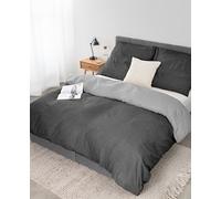 lionto dibea Renforcé reversible bed linen made of 100% cotton, 155 x 220 cm, pillowcase 80 x 80 cm, 2-piece bed linen for any season, easy to clean and dimensionally stable, includes Oeko-Tex