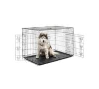 lionto Dog and Cat Crate, 122 x 75 x 81 cm, Black