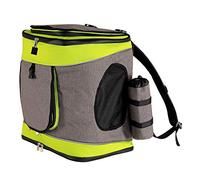 lionto Dog Backpack Foldable Cat Backpack Dog Transport Bag Pet Carrier Bag Grey/Green