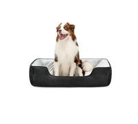 lionto Dog Bed 2-in-1 Suede Look, 110 x 80 cm, Black