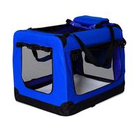 lionto Dog transport box foldable for travel & car, 90x61x65 cm, sturd