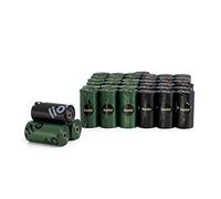 lionto Dog waste bags 600 bags (40 rolls) unscented and easy to tear off, leak-proof and extra thick waste bags for dogs & cats, refill rolls for common waste bag dispensers, black/green