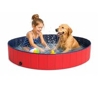 lionto dibea Foldable Dog Pool Swimming Pool for Dogs Size (L) 160 cm Diameter 30 cm