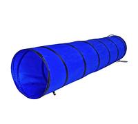 lionto Outdoor Tunnel Robust for Large and Small Dogs, 200 x 40 cm, Foldable Play Tunnel for Children with Pegs Made of Tear-Resistant Material, Stable Agility Tunnel with Practical Carry Bag, Blue