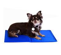 Lionto Pet Cooling Mat for Dogs & Cats - Self-Cooling Blanket 90x50 cm, Foldable, No Electricity, Easy to Clean - Blue
