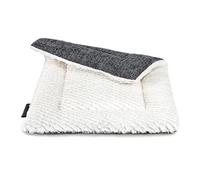 lionto Reversible warming blanket for dogs and cats, washable lined rug with hard-wearing and fluffy side, 75x55 cm, hygienic mat with cold protection for pets, grey