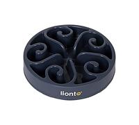 lionto Slow Feeder Bowl for Dogs and Cats, Ø 20 cm, Grey | Slow feeder bowl with non-slip base, dishwasher-safe up to 100°C and shaped interior for calmer daily feeding routines