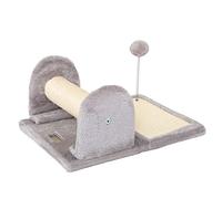 lionto Tree Scratching Post Tree for Climbing Board Scratching Post Mat, Light Grey