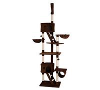 lionto XXL Cat Tree, Floor to Ceiling, Height 230-250 cm, Brown