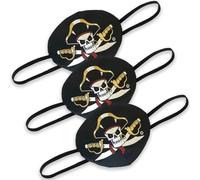Liontouch - Captain Cross Pirate Eye Patch 3-Pack For Kids - Age 3+ Years