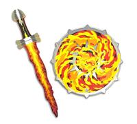 Liontouch - Fantasy Fire Flame Foam Sword & Shield Set For Kids - Age 3-8