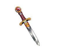 Liontouch - Mini Lion Foam Toy Sword, Red | For Toddler Boys, Age 3+ - 35 cm | Medieval Pocket Dagger With Gemstone For Pretend Play | Safe Weapons & Knight Costume Accessories Dress Up