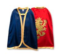 Liontouch - Noble Knight Cape For Boys, Blue & Red | Age 3+ Years - One Size Fits All | Medieval Pretend Play Toy Cloak For Kids | Dress Up, Fancy Dresses, Cosplay & Royal Knight Costume Accessories