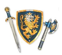 Liontouch - Noble Knight Foam Sword, Shield & Axe, Blue | Playfighting Set For Boys Aged 3-8 Years | Safe Medieval Toy Weapons & Battle Accessories | Pretend Play, Dress Up & Costumes For Kids