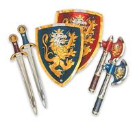Liontouch - Noble Knight Foam Swords, Shields & Axes, Blue & Red | Playfighting Set For Boys, Age 3+ | Safe Medieval Toy Weapons & Battle Accessories | Pretend Play, Dress Up & Costumes For Kids