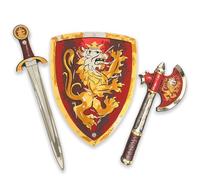 Liontouch - Noble Knight Set - Foam Sword, Shield & Axe, Red, 3-8 Years