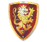 Liontouch - Noble Knight Shield, Red/Medium - Age 3-8 | 39 x 30 | Medieval Pretend Play Foam Toy For Children With Golden Lion Theme | Safe Battle Accessory For Dress Up & Costumes For Boys