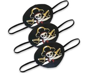 Liontouch - Pirate Eye Patch, 3-Pack - Captain Cross - Age 3+ Years| Pretend Play Dress Up & Costume Accessory | For Kids & Toddlers Sailing the Caribbeans
