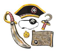 Liontouch - Pirate Play Set with Saber, Hook, Hat, Eyepatch, Medallion & Map - 3+ Years | Pretend Play Accessories For Toddlers & Kids Ready to Sail the Caribbeans | Made Of Durable & Safe Foam