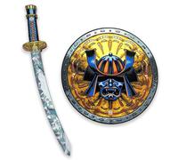 Liontouch - Samurai Toy Katana & Shield for Boys - Age 3+ | Traditional Japanese Style Medieval Set | Safe & Durable Foam Weapon for Dress-Up & Role Play